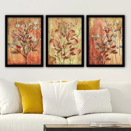 Wallity Cuadro Decorativo Enmarcado Multicolor (3 piezas)